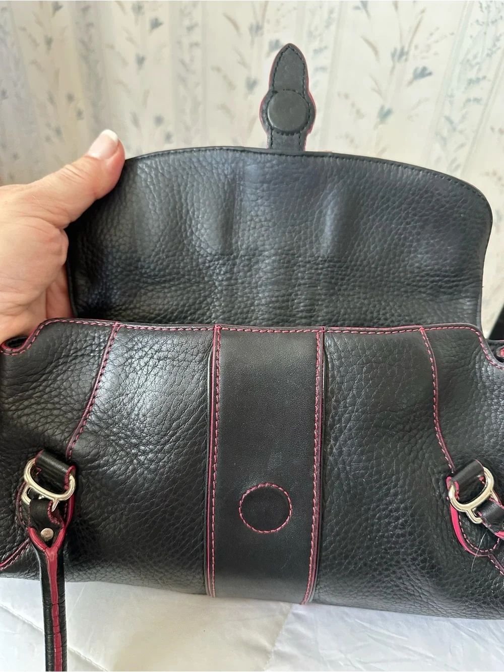 Cole Haan Navy Leather Shoulder Bag - Picture 12 of 16